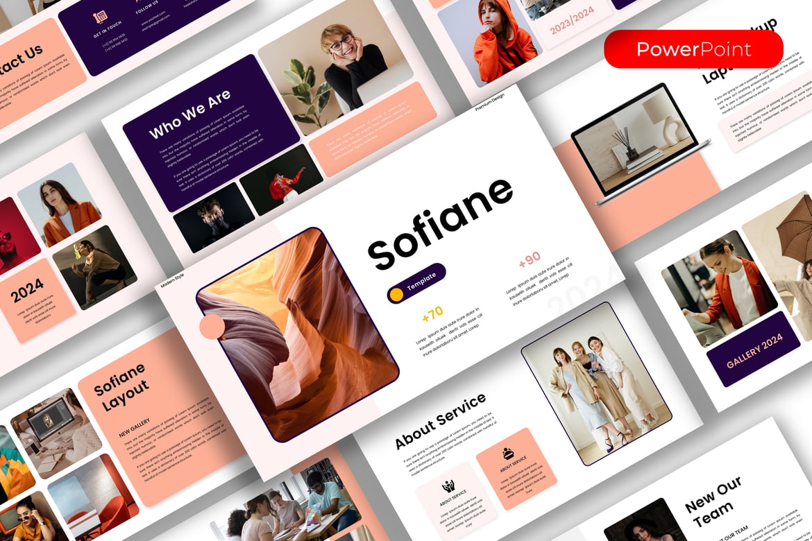 Template PowerPoint Bisnis Sofiane - Solusi Presentasi Profesional