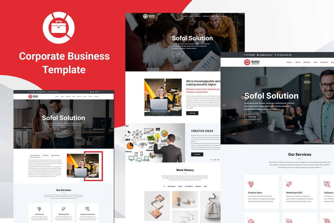 Sofol - Template Website Bisnis Korporat yang Modern dan Responsif