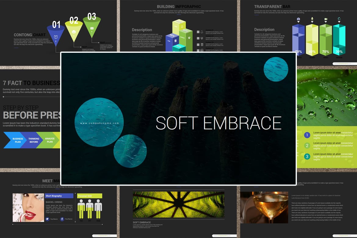 Template PowerPoint SOFT EMBRACE yang Menawan