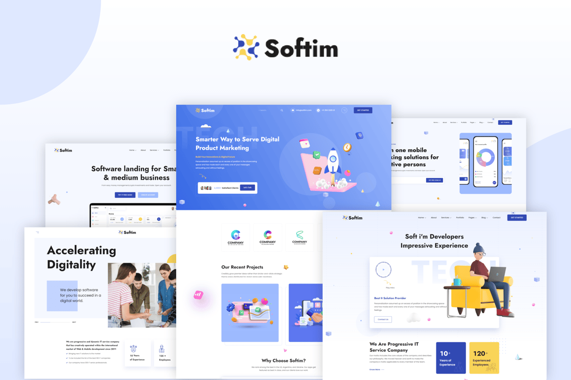 Softim - Template Website HTML untuk Startup SaaS Modern