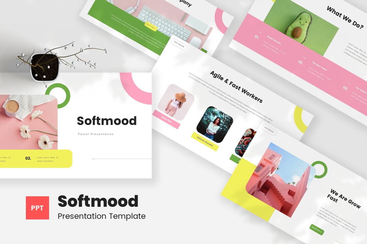 Softmood - Template Presentasi PowerPoint Pastel yang Menarik