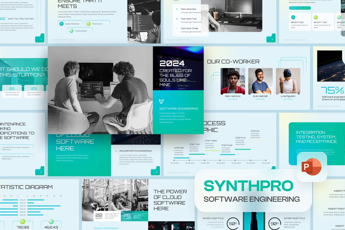 Template PowerPoint Rekayasa Perangkat Lunak Kreatif
