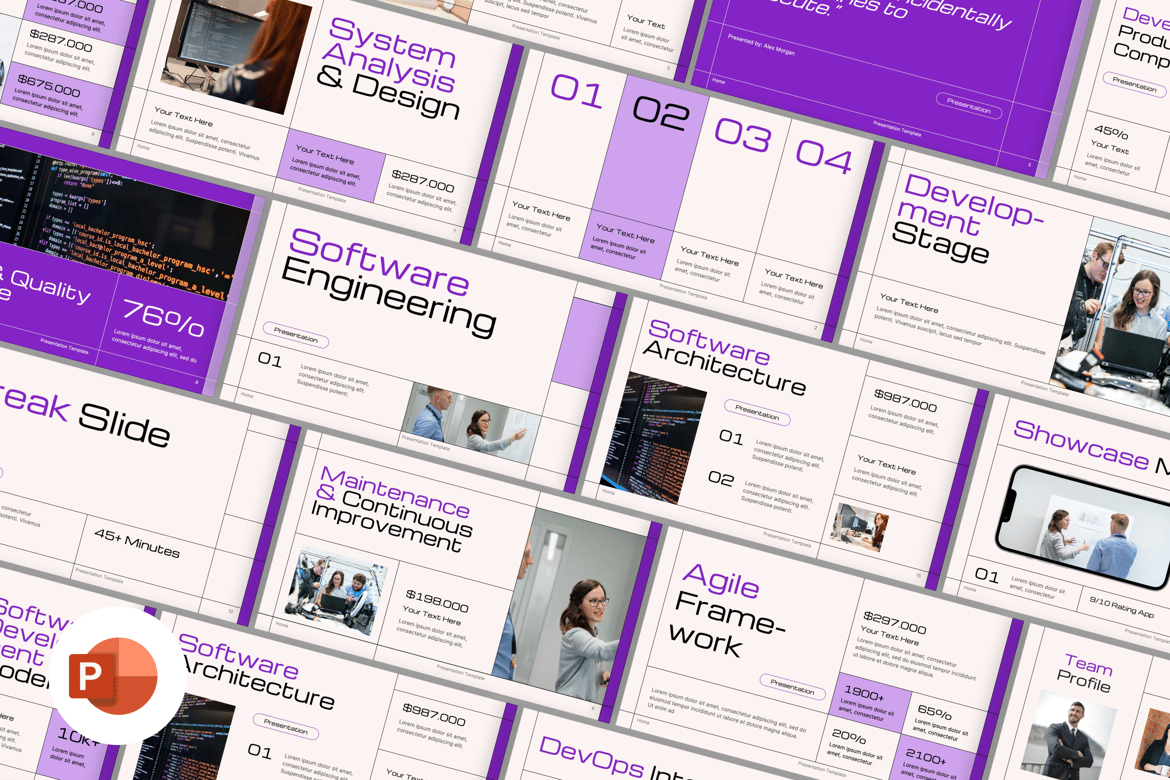 Template Presentasi PowerPoint Rekayasa Perangkat Lunak yang Menarik