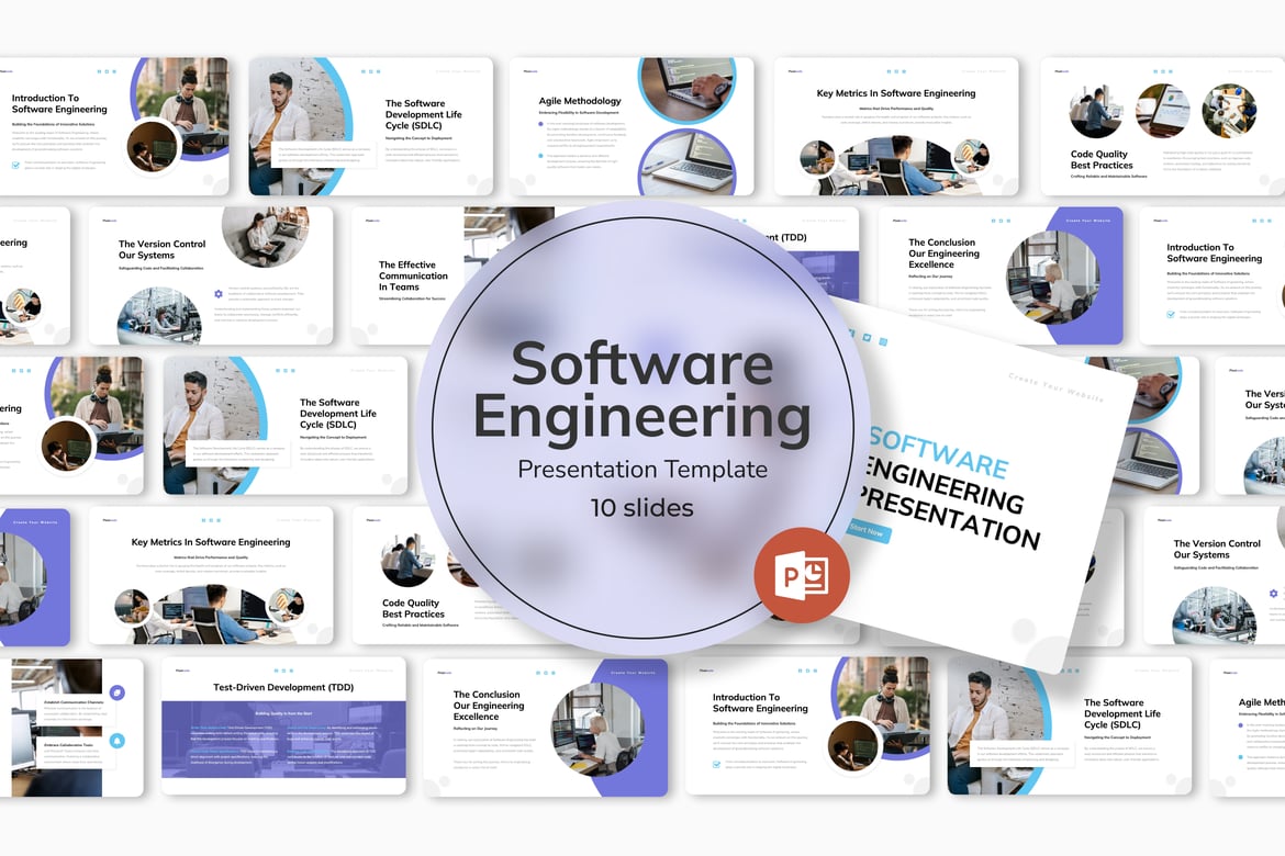 Template PowerPoint Rekayasa Perangkat Lunak yang Menarik
