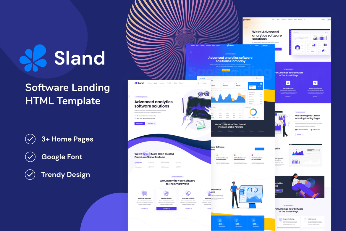 Template Website Modern untuk Perusahaan Software