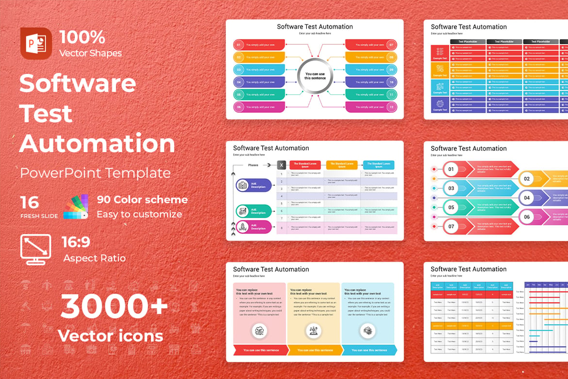 Template PowerPoint untuk Otomatisasi Pengujian Perangkat Lunak yang Menarik