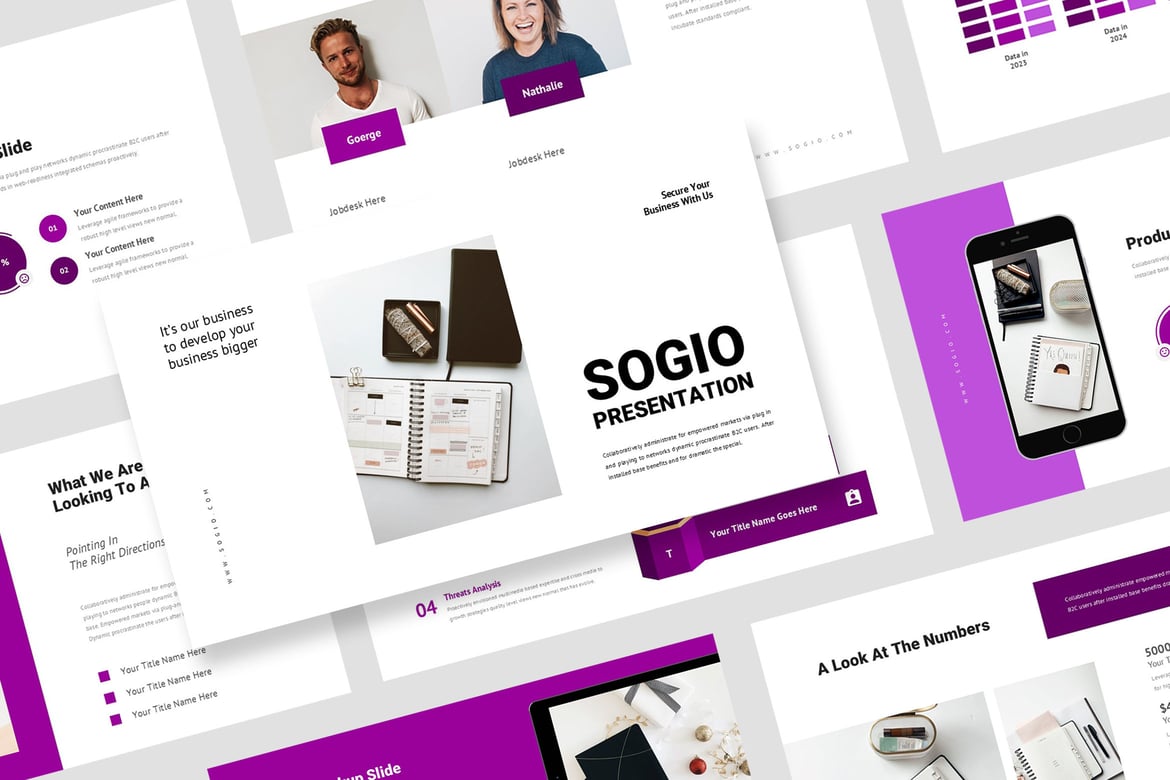 Sogio: Template Presentasi Pitch Deck Profesional