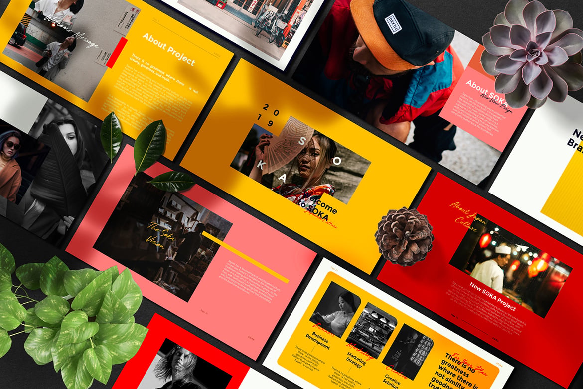 Template Presentasi PowerPoint SOKA yang Modern dan Inspiratif