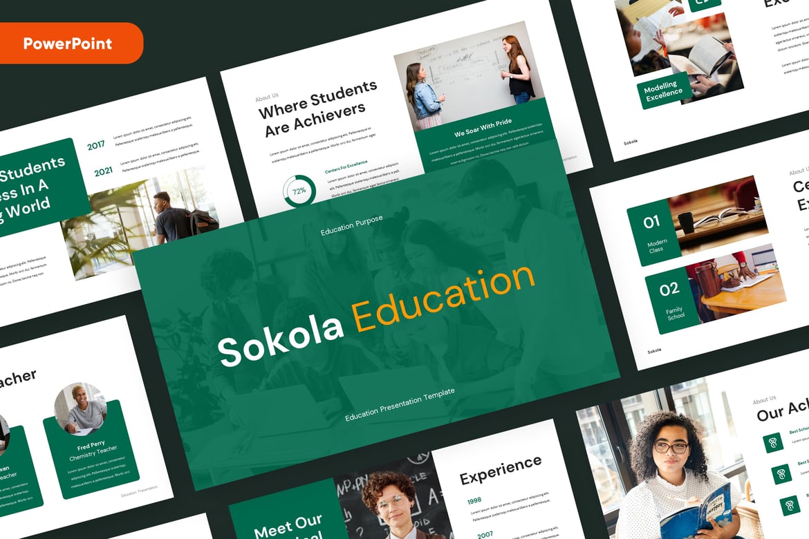 Template PowerPoint SOKOLA - Solusi Presentasi untuk Pendidikan dan Bisnis