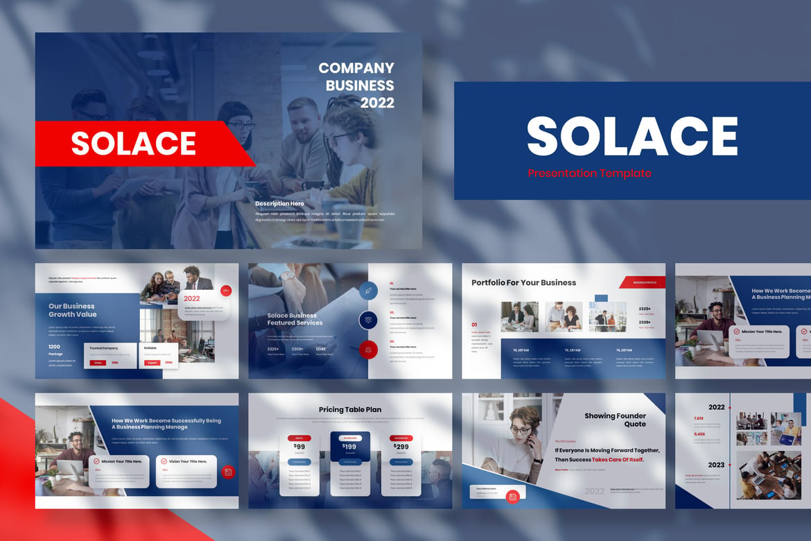 Solace - Template PowerPoint Presentasi Bisnis yang Menarik