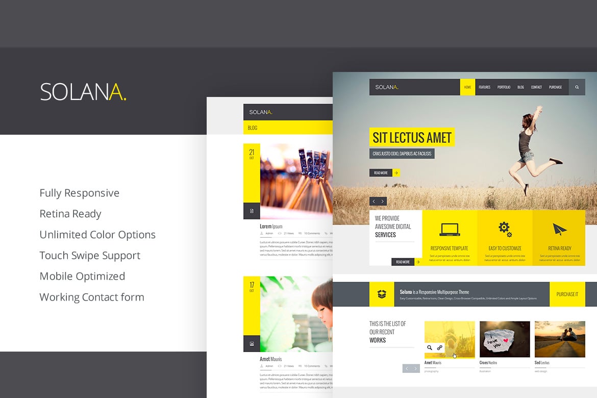 Solana - Template Website HTML5 Responsif dan Modern