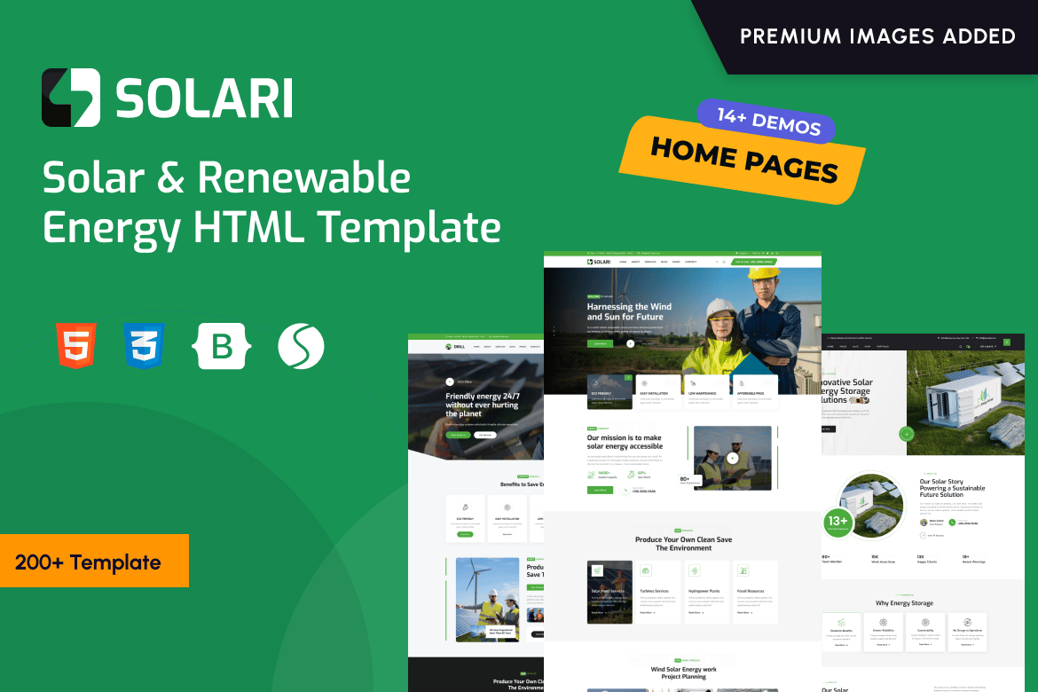 Solari - Template Website Energi Terbarukan dan Solar yang Menarik