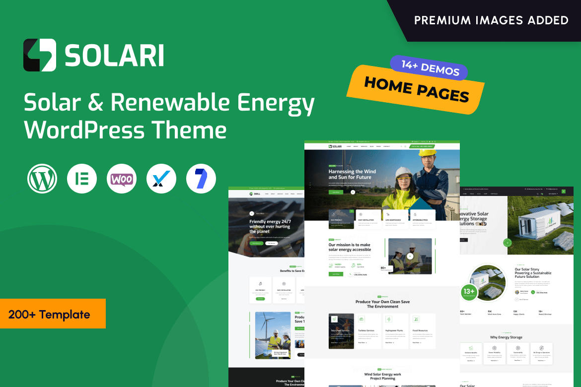 Solari - Tema WordPress Energi Terbarukan dan Solar yang Profesional
