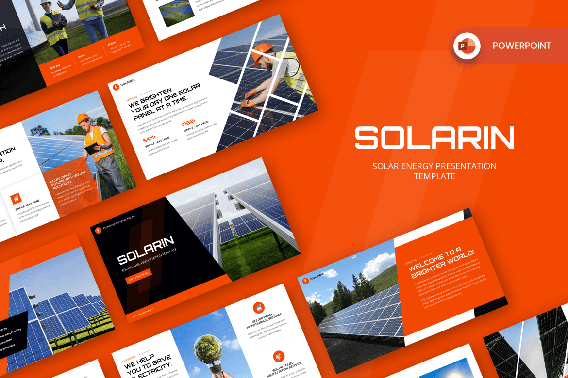 Template Presentasi Energi Surya - Solarin yang Menarik