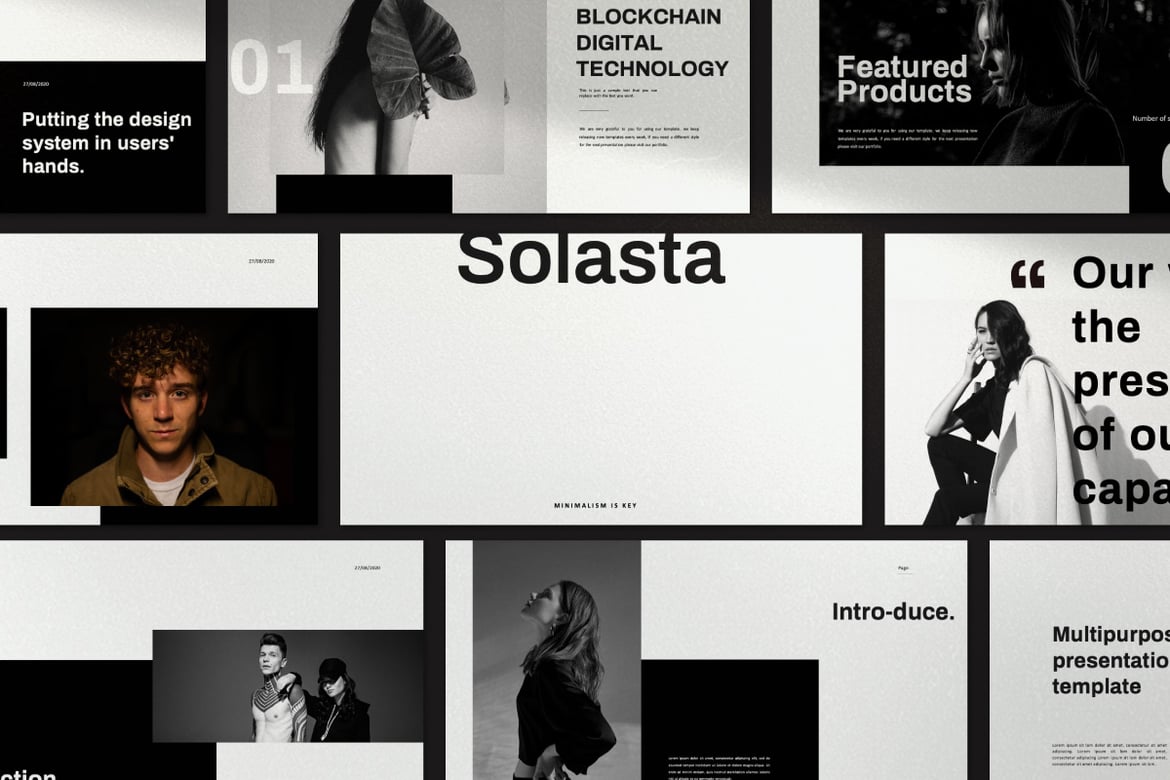 Solasta - Template Powerpoint Kreatif Minimalis
