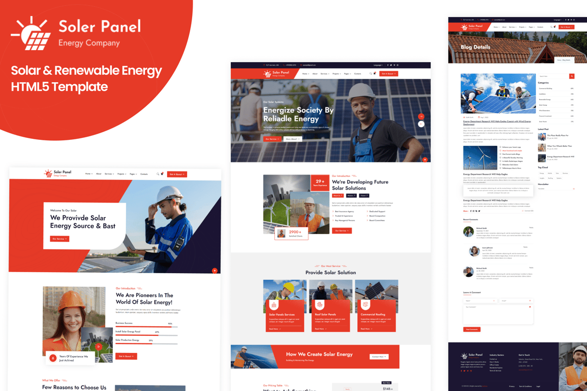 Template Website SolerPanel untuk Energi Solar dan Terbarukan