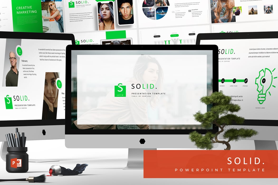 Template PowerPoint Solid - Solusi Presentasi Menarik untuk Segala Kebutuhan