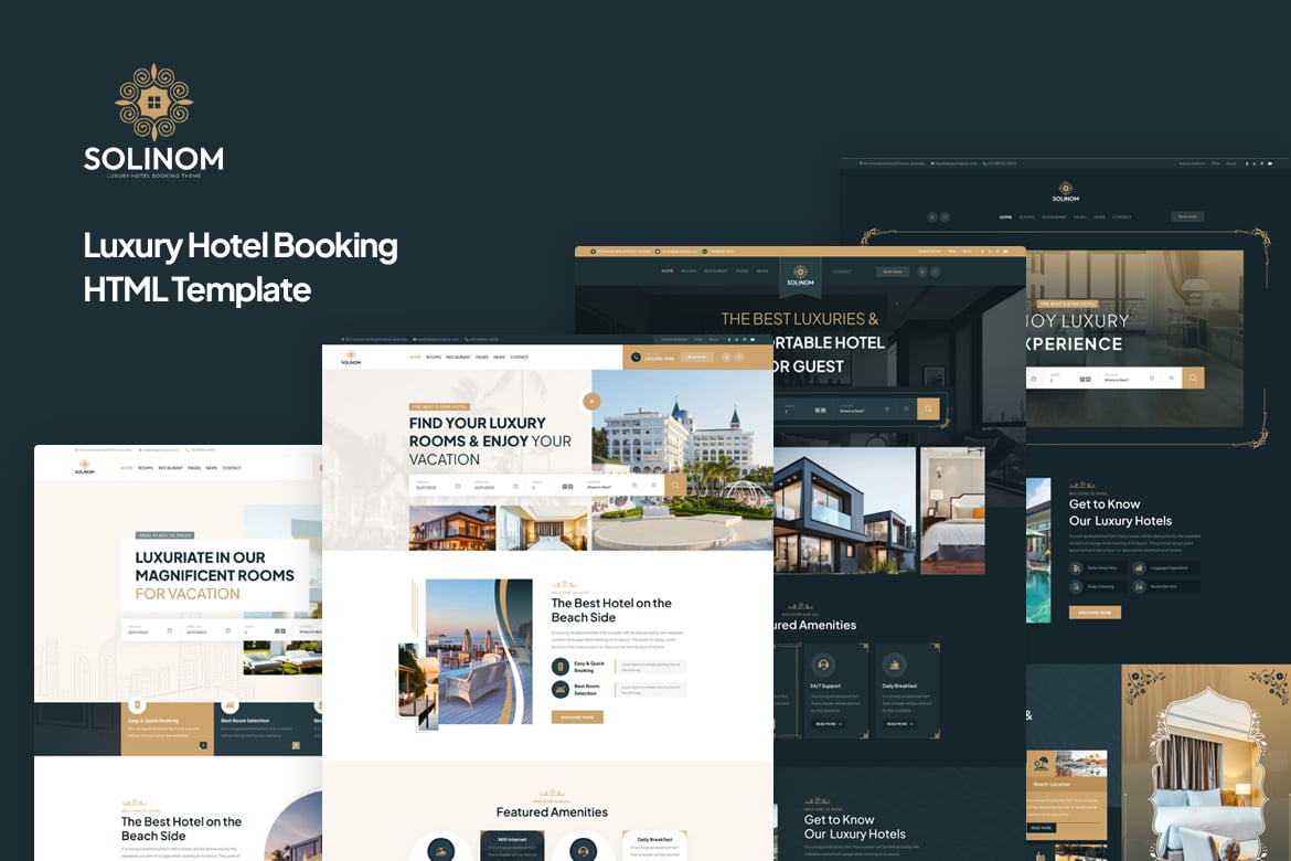 Solinom - Template Website Pemesanan Hotel Mewah 5-Bintang
