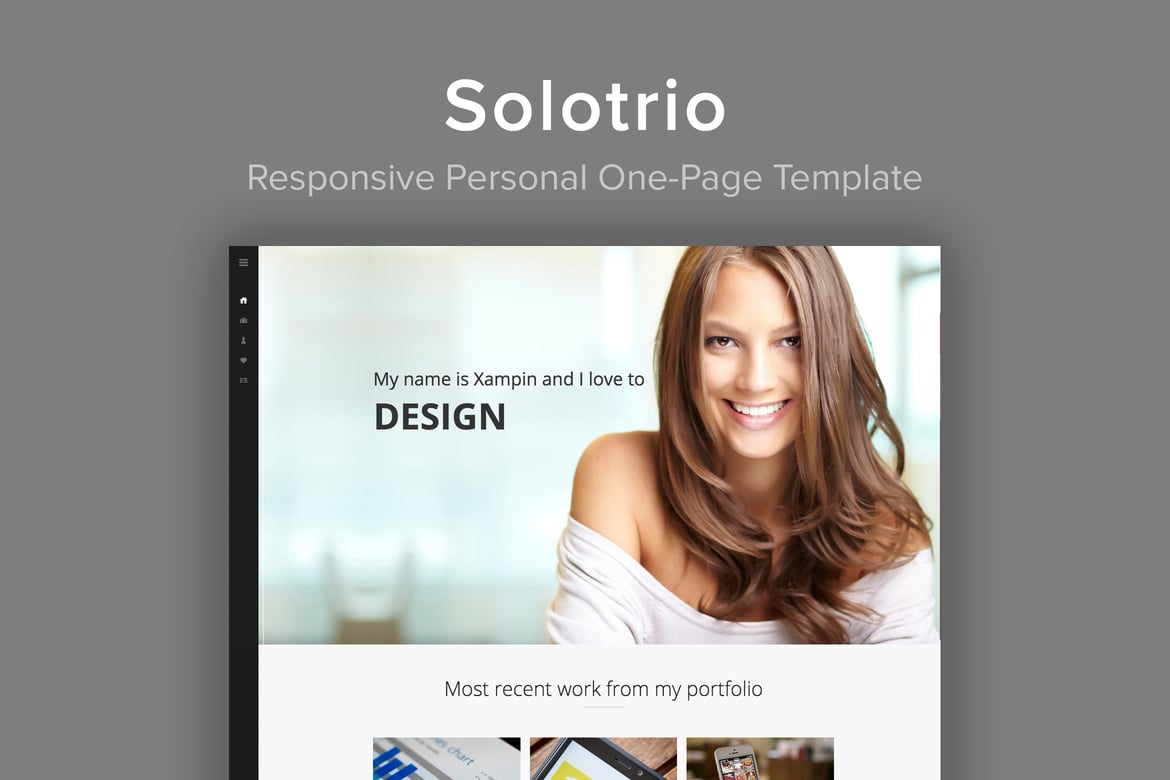 Solotrio - Template Web Pribadi Satu Halaman yang Responsif