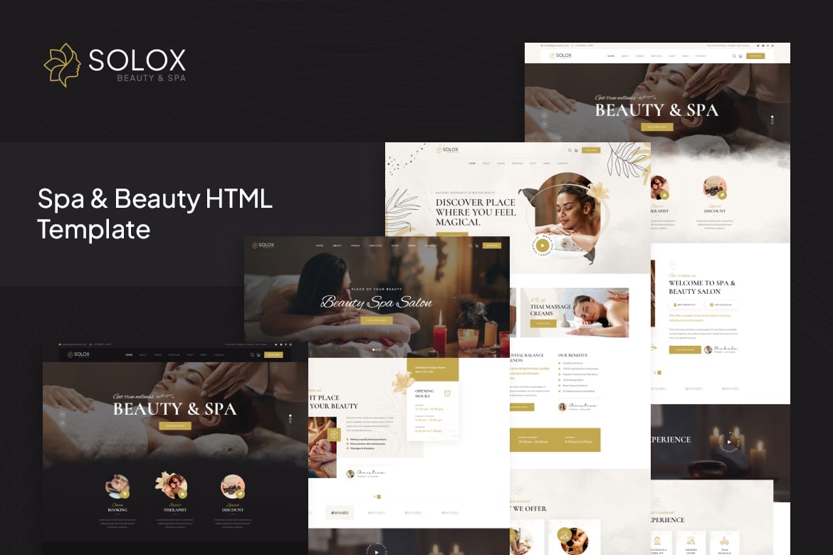 Solox - Template Website Spa & Kecantikan Modern