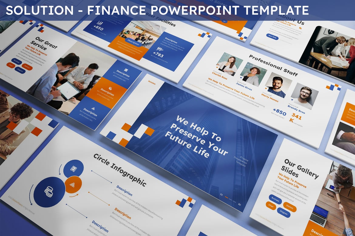 Template Presentasi Keuangan Modern - PowerPoint yang Fleksibel