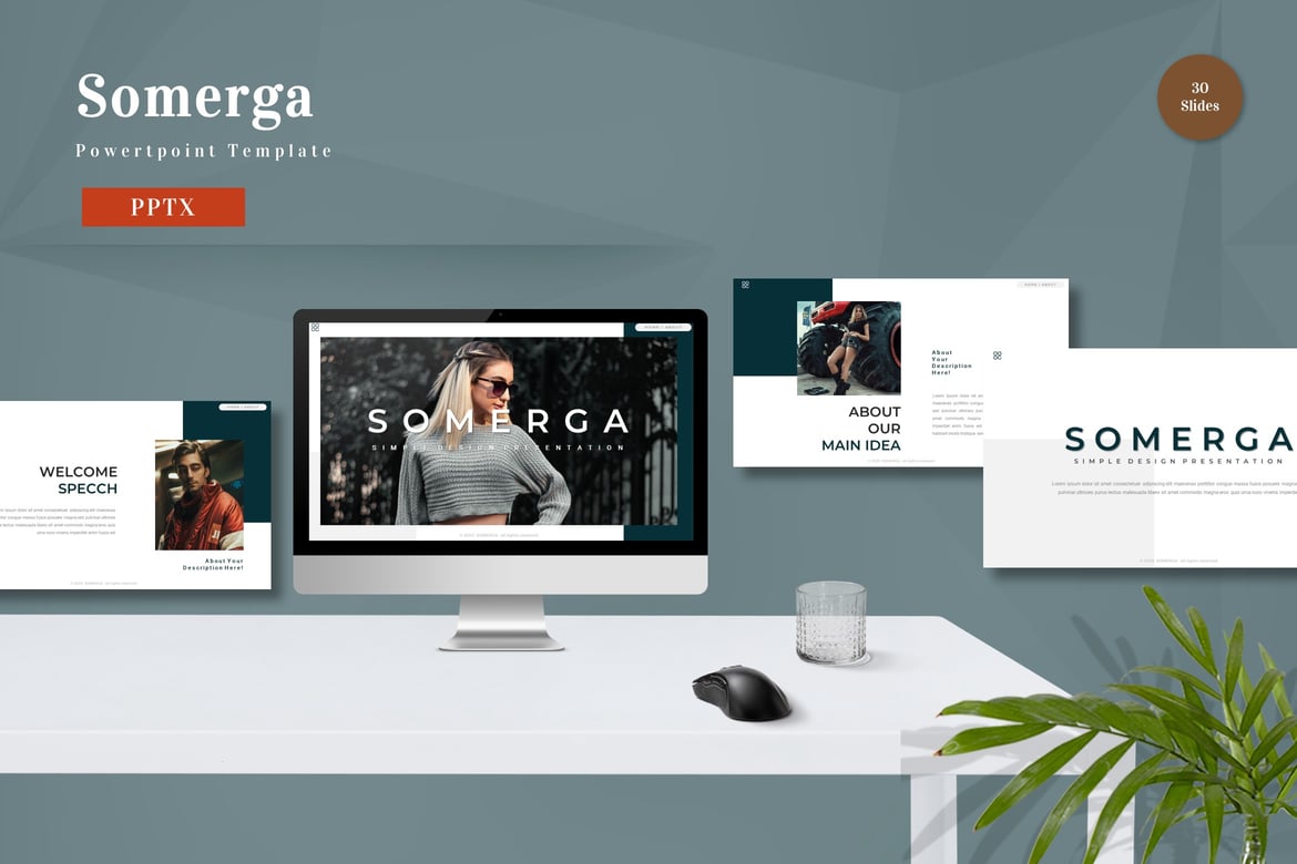 Somerga - Template PowerPoint Menarik dan Profesional