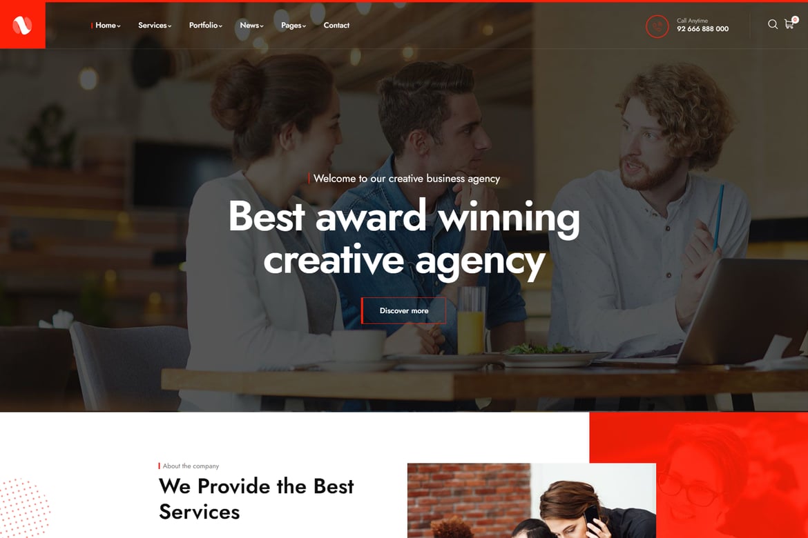 Sominx - Tema WordPress Kreatif untuk Agensi Bisnis Modern
