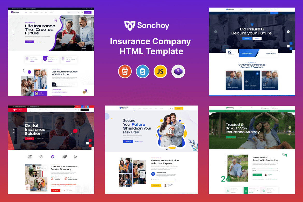 Template Website Sonchoy - Solusi Modern untuk Perusahaan Asuransi Anda