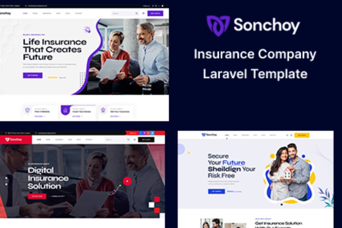 Sonchoy - Template Website Asuransi yang Modern dan Profesional