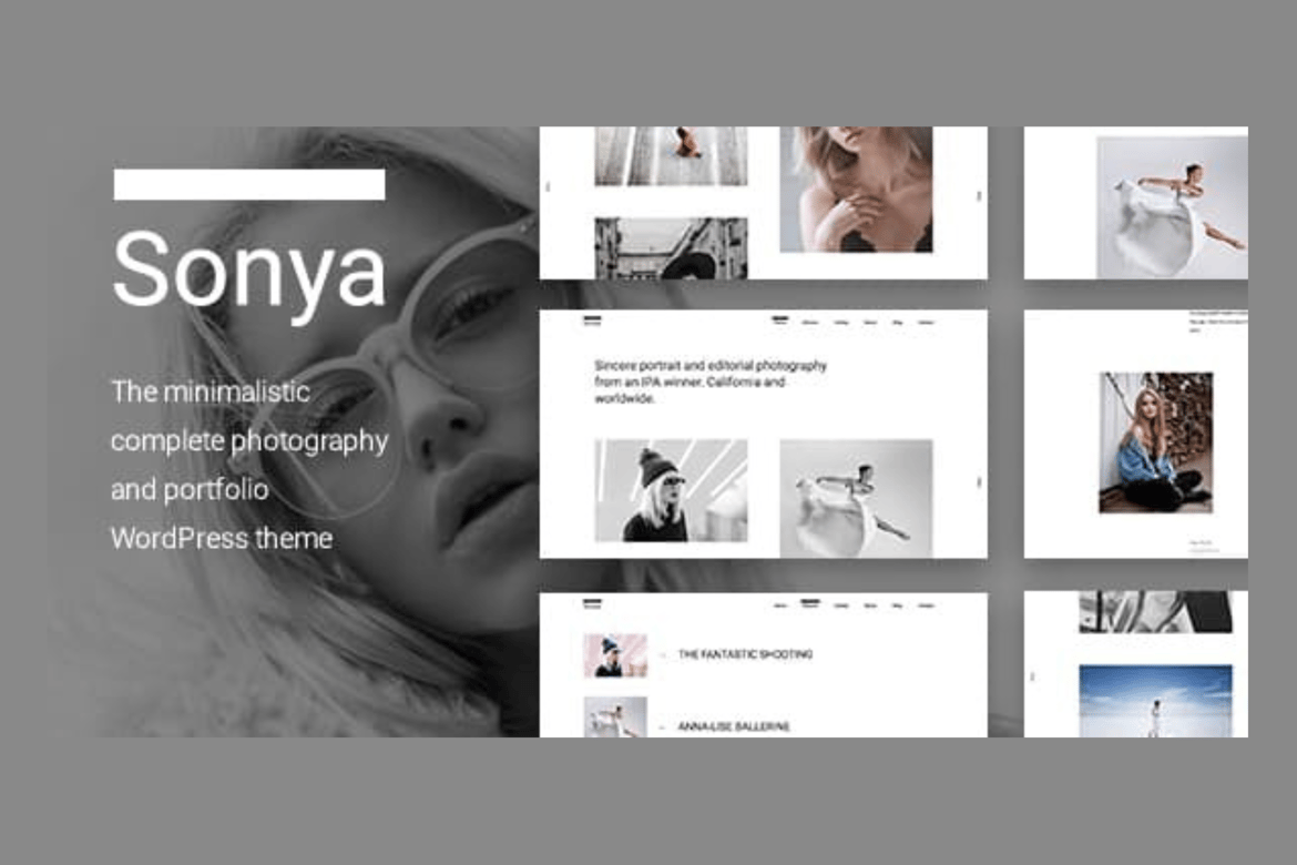 Sonya - Tema WordPress Fotografi Modern yang Menakjubkan