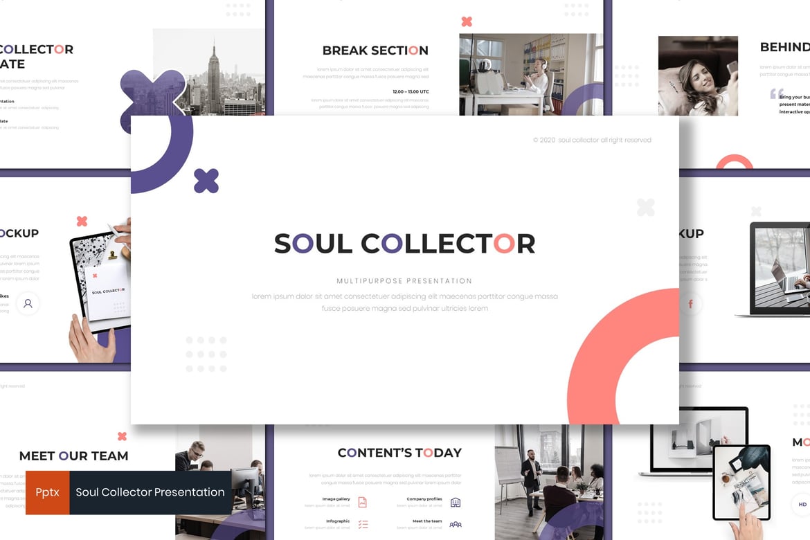 Template Presentasi Soul Collector - Desain Kreatif dan Minimalis