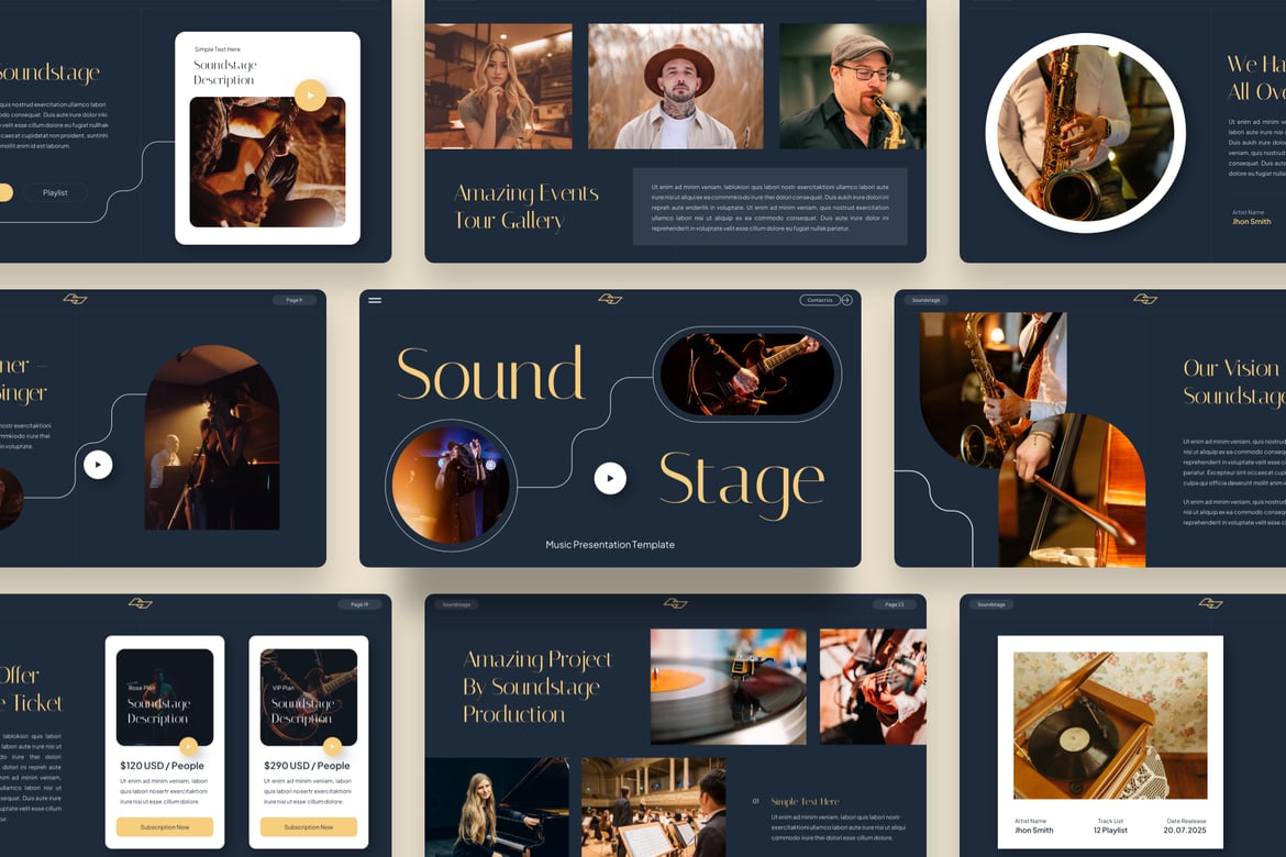 Soundstage - Template Presentasi Musik yang Menawan