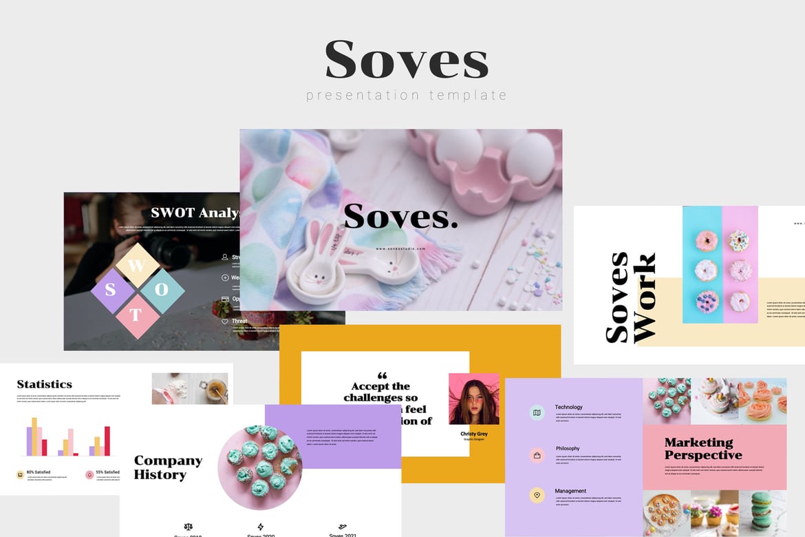 Soves - Template PowerPoint Kreatif dan Profesional