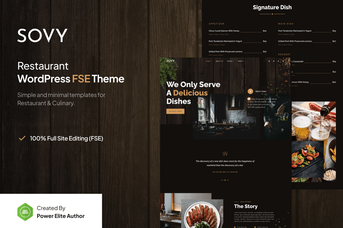 Sovy – Tema WordPress Modern untuk Restoran dan Usaha Kuliner