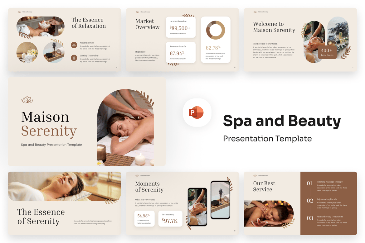 Template Powerpoint Spa dan Kecantikan yang Menawan