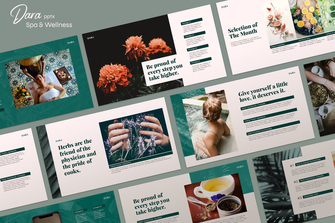 Template Powerpoint Spa dan Kesehatan yang Menarik