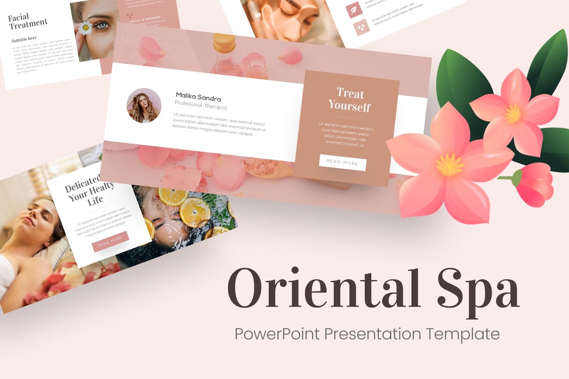 Template PowerPoint Spa Modern dan Profesional