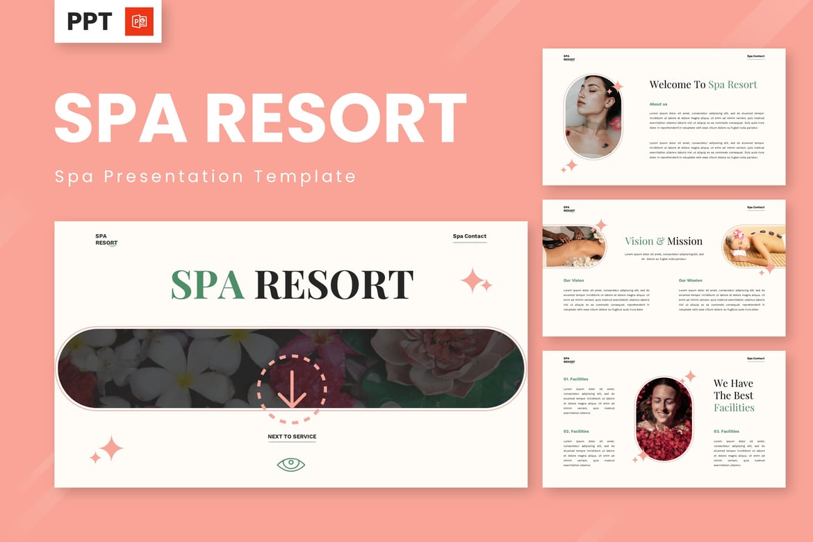 Template Presentasi Spa Resort - Powerpoint yang Menarik