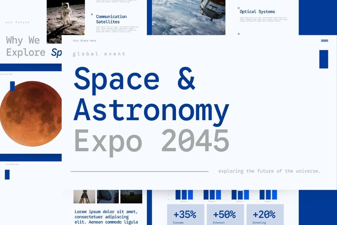 Template Presentasi PowerPoint Expo Ruang Angkasa dan Astronomi