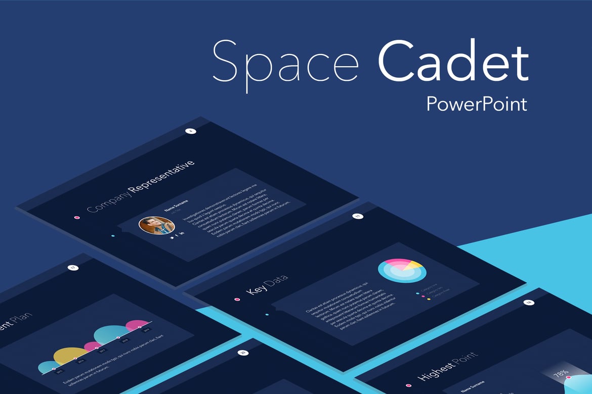 Template PowerPoint Space Cadet yang Profesional dan Menarik