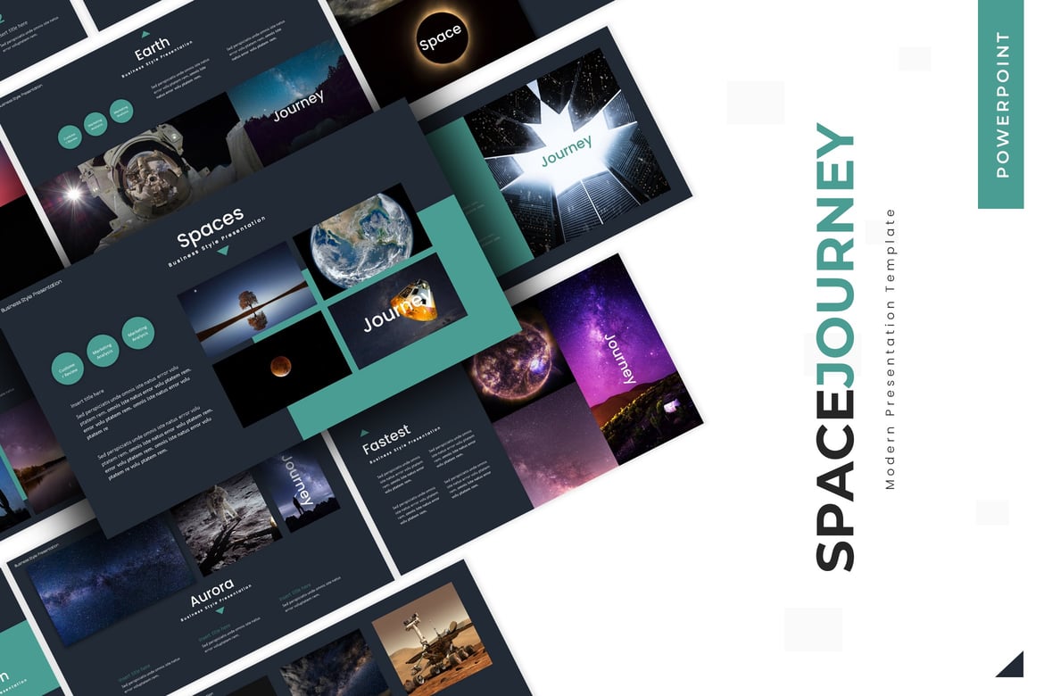 Template PowerPoint Space Journey - Presentasi Menarik untuk Semua Kebutuhan