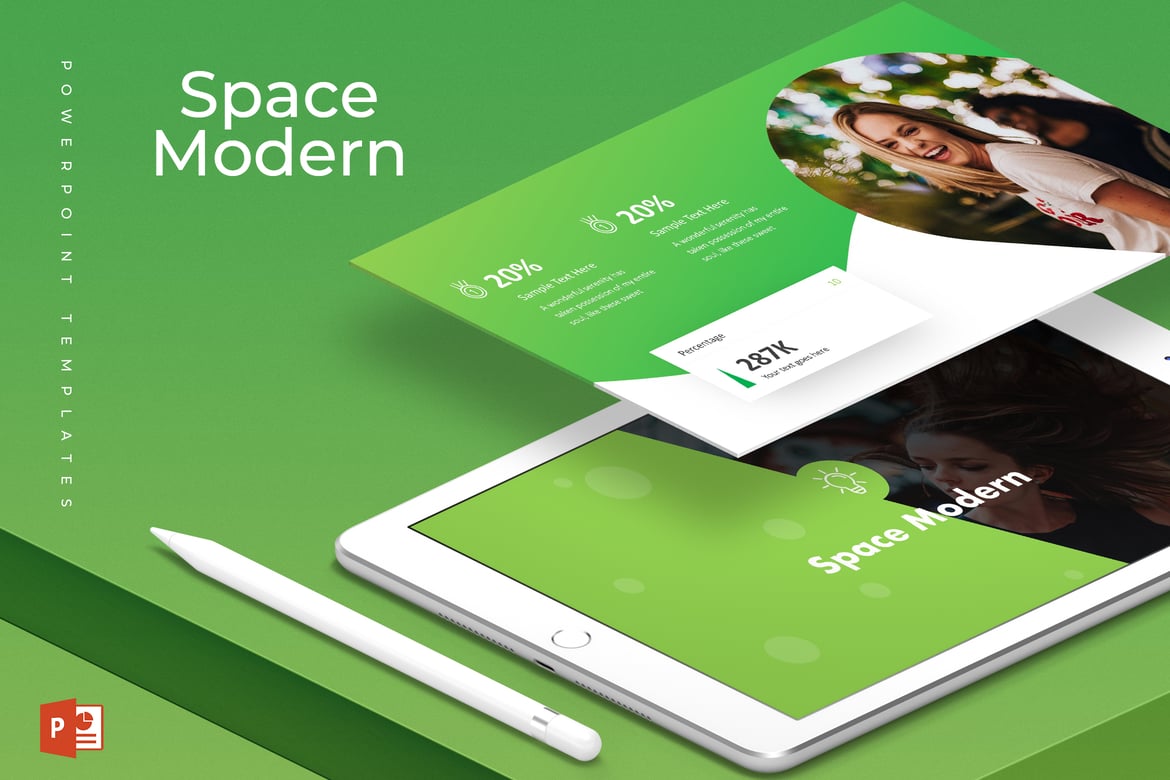 Template Presentasi PowerPoint Space Modern yang Menawan