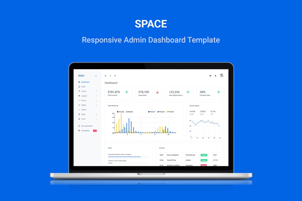 Space - Template Dashboard Admin Responsif Terbaik