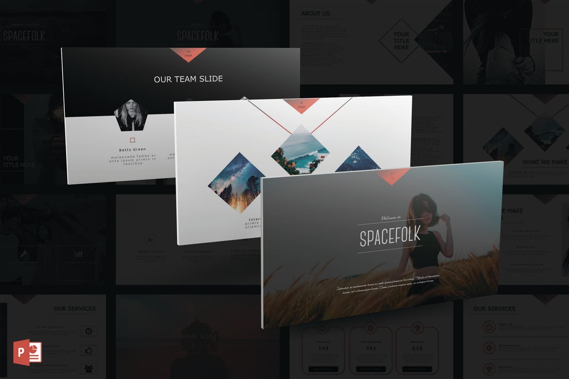 Template PowerPoint Spacefolk: Profesional dan Modern untuk Bisnis Anda