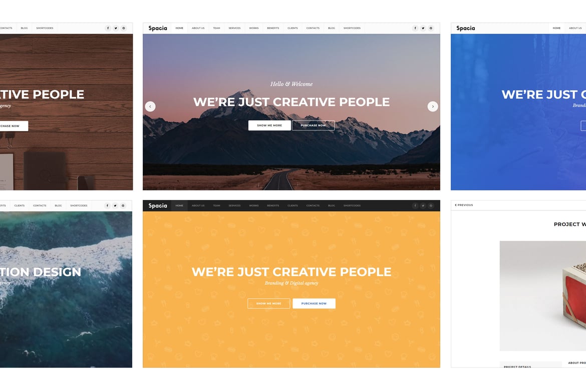 Spacia - Template Web Parallax Satu Halaman yang Menakjubkan