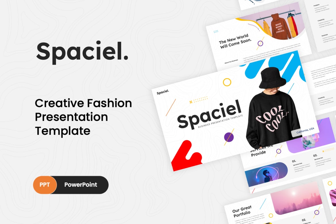 Spaciel - Template Presentasi PowerPoint Kreatif untuk Pitch Deck Anda