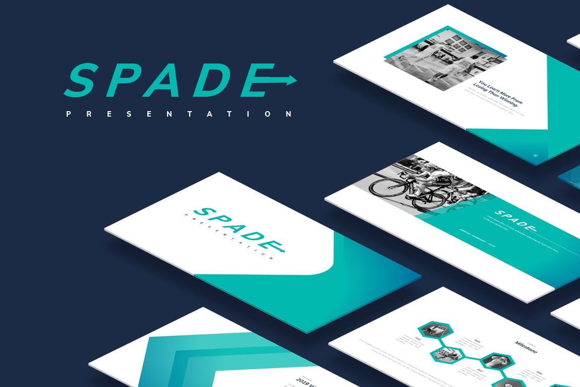Template PowerPoint Spade: Presentasi Minimalis yang Menarik