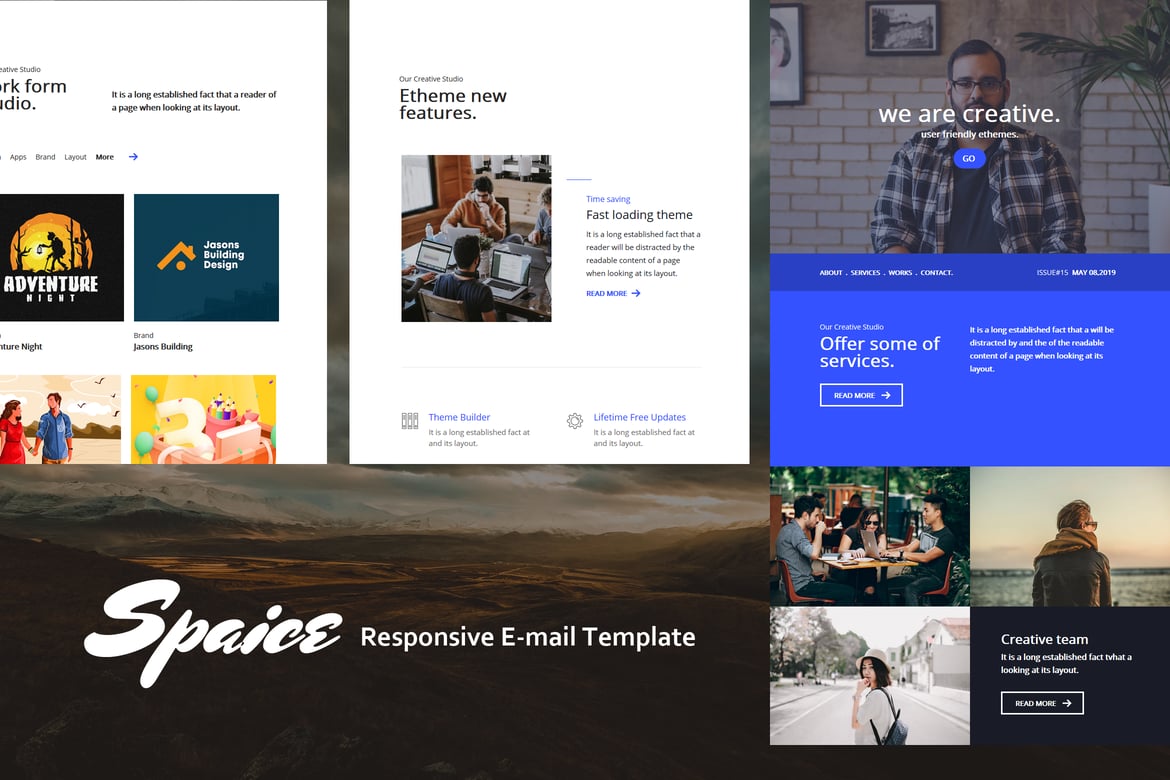 Template E-mail Responsif Spaice Mail yang Modern dan Menarik