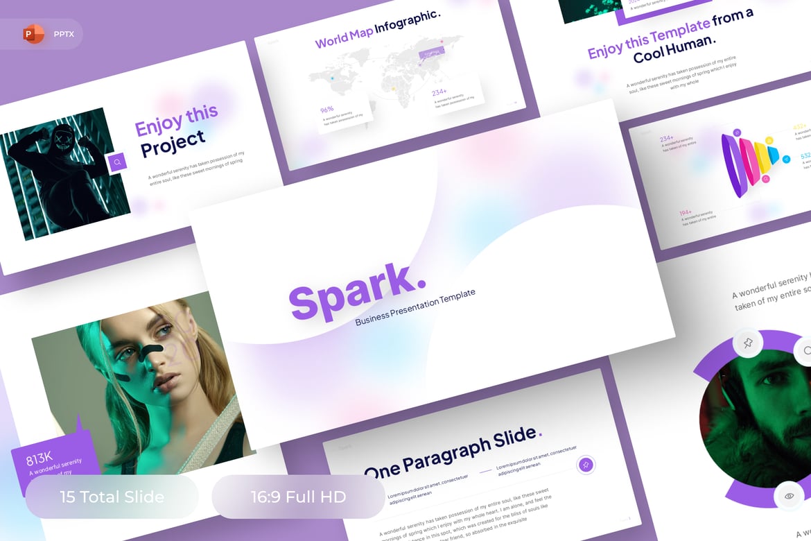 Spark - Template PowerPoint Bisnis yang Menarik