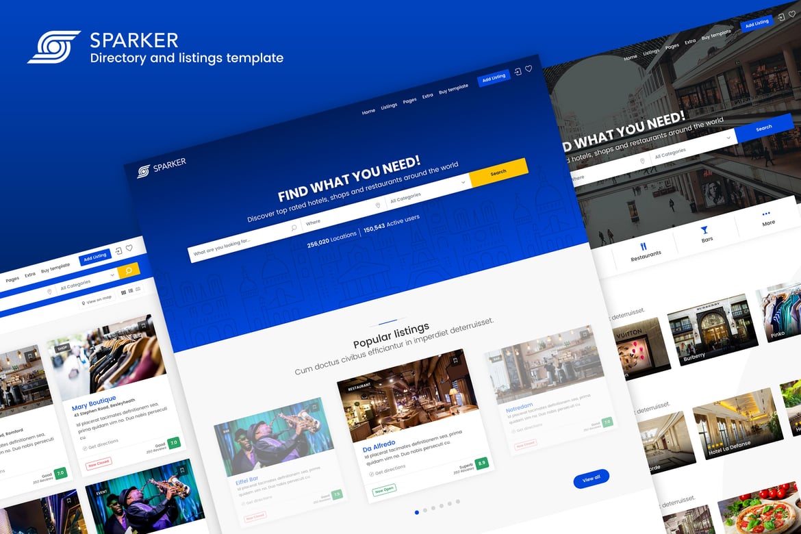 Sparker - Template Website Direktori dan Listing Modern